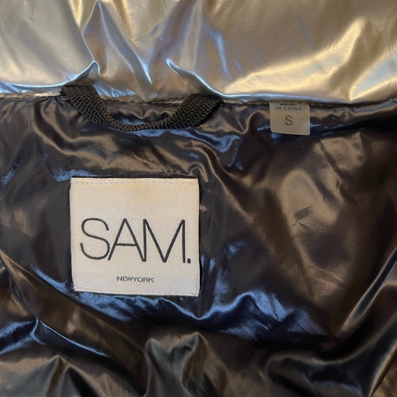 SAM Freestyle Iconic Silver Puffer Jacket - Picture 11 of 14